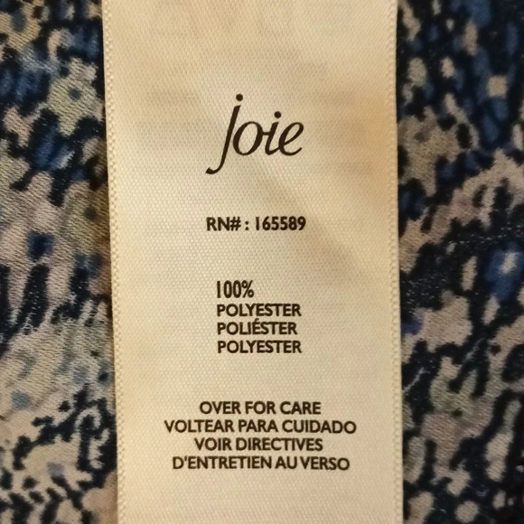 Joie boho Parisian paisley printed blue peasant elastic ruffle sleeves medium - Picture 10 of 10